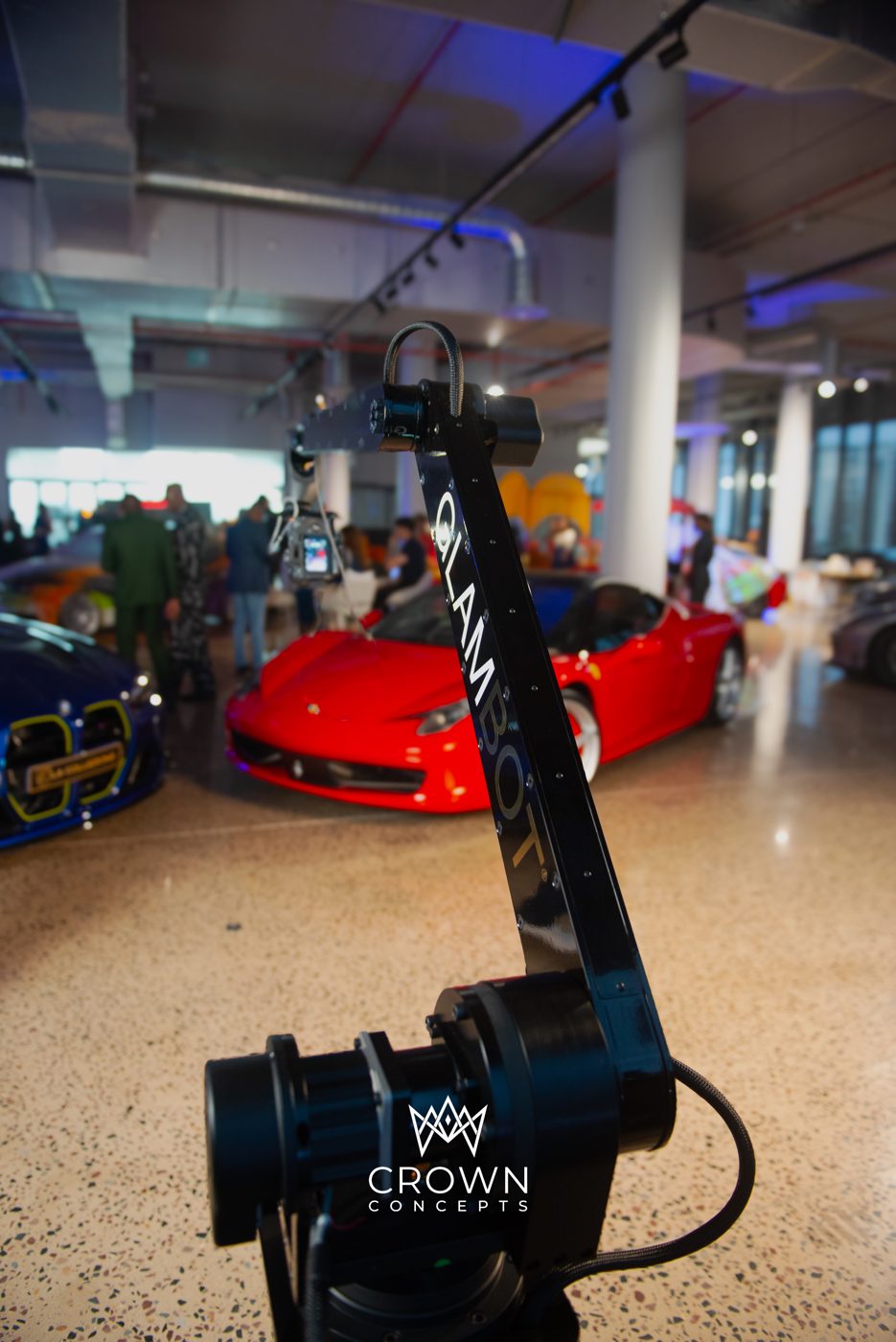 The Crown Concepts GlamBot® robotic camera arm